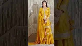 designer yellow sharara suit #tranding #fashion #dress #short