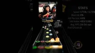 THIS SOLO AT 175% IS BRUTAL #guitarhero #john5 #clonehero #gaming #rhythmgame #guitarsolo #speed
