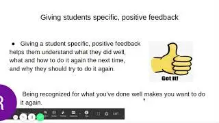 Motivating Students with Specific Positive Feedback (English)