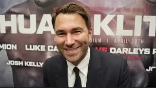 EDDIE HEARN REACTS TO ANTHONY JOSHUA BRUTAL 11th RND DESTRUCTION OF KLITSCHKO & TALKS WILDER & FURY