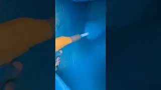 Blue powder coating