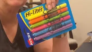 AVERY Hi Liter Pen Style Highlighters, Smear Safe Ink, Chisel Tip, 6 Assorted Color Highlighters Rev