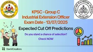 KPSC Industrial Extension Officer Expected Cutoff | 13-07-2025 | IEO 2025 | Group C