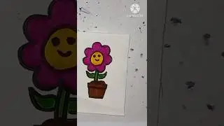 cute flower Easy drawing🌻# for kids #kidsforfun # cute Phool #shorts #viral #video