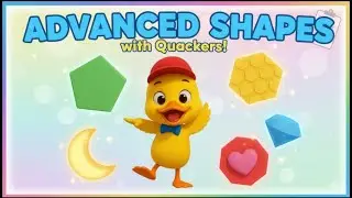 Advanced Shapes Song for Kids | Learn Oval, Diamond, Pentagon, Hexagon, Octagon, Heart & Crescent