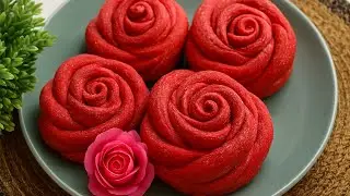 Natural Red Rose Bread | No Food Coloring | Beautiful Homemade Beetroot Bread #ASMR