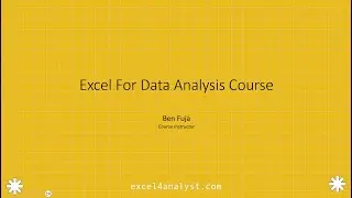 Excel for Data Analysis Bootcamp | Class 1