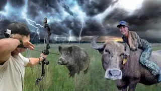 Archery Hog Hunt in Lightning Storm.. ONE Second to Make a LETHAL Shot!