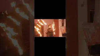 Ruby Rabbit Fire Fans #firefans #fireperformer #firedancer #akron #divineharmonyperformanceart