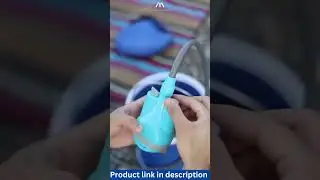 Portable Shower with Foldable bucket #shortsviral #youtubeshorts #shower #bathroomgadgets #camping