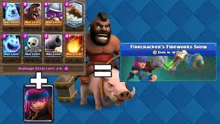 2.6 HOG CYCLE EASY 9 WINS FIRECRACKER'S FIREWORK SHOW CHALLENGE (LAST 3 MATCHES) - CLASH ROYALE