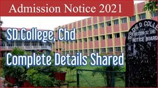 # admission notice 21 # SD College, Chandigarh # Complete details shared 🙄 in this video 📸#