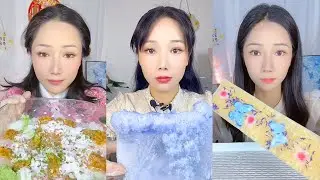 ASMR Colorful Ice Mukbang Eating Show | Satisfying Crunch & Relaxing Sounds | #140