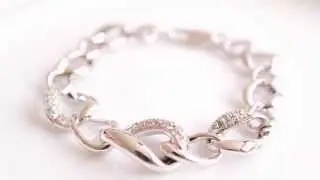 18K Gold Platinum Plated Crystals Bracelet