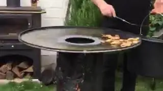 Feuertonne mit Grillplatte