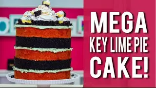 How To Make A KEY LIME PIE MEGA CAKE! Key Lime PIES, VANILLA CAKE, and LIME BUTTERCREAM!
