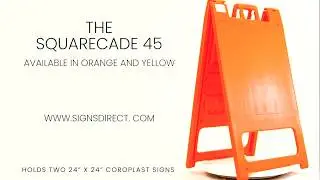 ORANGE Plasticade PORTABLE SANDWICH BOARD STYLE A-FRAME SQUARECADE 45  from Signs Direct