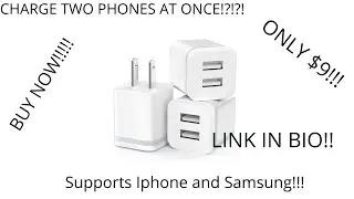 USB Wall Charger, LUOATIP 3-Pack 2.1A/5V Dual Port USB Cube Power Adapter Charger, LINK IN BIO!!!
