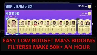 FIFA 21 - TRADING TIPS - EASY LOW BUDGET MASS BIDDING - MAKE 50K+ AN HOUR - FIFA 21 TRADING TIPS!