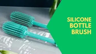silicone bottle cleaning brush with long handle