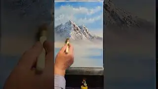 Bob Ross Palette Knife Mountain WOW!! So Good #bobross #shortsart
