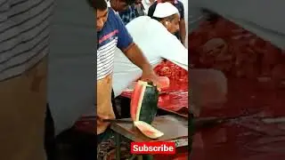 fastest fruit cutting ever // fruit cutting skill //  amazing watermelon cutting