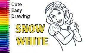 How to Draw Snow White Princess Easy|| Easy Snow White Drawing step by step||  Drawing for Kids