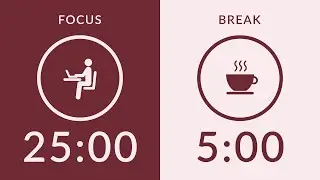 25/5 Pomodoro Timer | No Music 🔔 Bell Only | 2-Hour Study With Me for Deep Focus 🍅