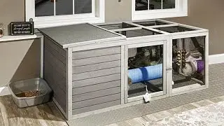 Aivituvin Bunny Hutch with Large Runs with Waterproof Roof for Outdoor AIR28