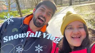 We made our first snowman⛄️❄️  | January snowfall in Amsterdam 💙 #snowfall #snowman #expatlife