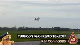MAX POWER TAKE OFF WITH AFTERBURNERS (REHEATS) EUROFIGHTER TYPHOON 41 SQUADRON &bull; RAF CONINGSBY
