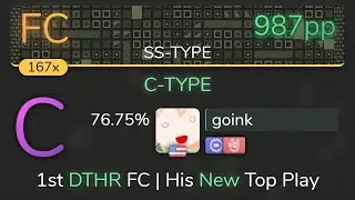 [10.08⭐] goink | Tanaka Hirokazu - C-TYPE [SS-TYPE] 1st +DTHR FC 76.75% {987pp FC} - osu!