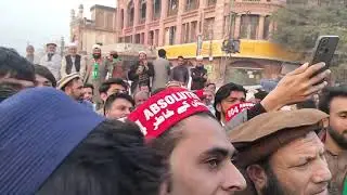 Massive protest against the imprisonment of Pakistan Justice Movement founder PTI Imran Khan.