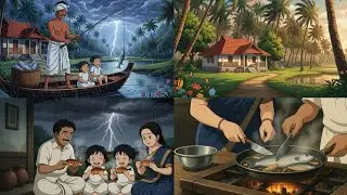 Rainy Day Kerala Farmhouse | Family Fishing & Cooking | Peaceful Life#ghibli #trending #viral