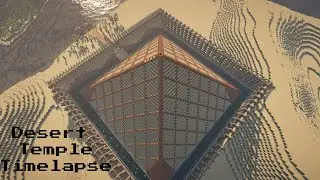 We built an Egyptian Pyramid in Minecraft! | Desert Temple Timelapse Build with Interior & Castle