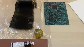 Linoleum art/ how to make a print/how to make a beautiful artwork/ Different art style