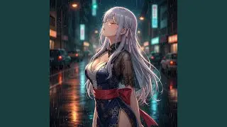 Blue Silk In Downpour
