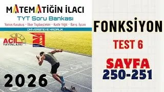 118 Matematiğin İlacı | Tyt Soru Bankası | FONKSİYON Test 6 Sayfa: 250-251 2026