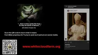 Picture of Trump as a pope at the gathering for Armageddon time