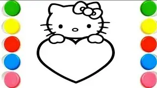 Beautiful Hello Kitty Drawing, Painting & Coloring For Kids and Toddlers_ Child Art#drawing#coloring