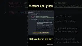 Get Real-time Weather Data for Any City: Python Weather API | 