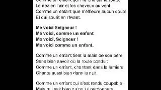 Me voici comme un enfant