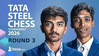 Gukesh, Arjun, Pragg Battle | Tata Steel Chess Day 3