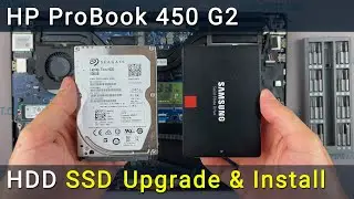 Замена и установка SSD или жестки диск в ноутбук HP ProBook 450 G2