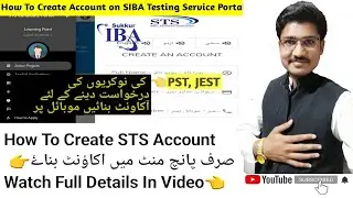 How To Create STS Account | How to Apply online For IBA Sukkur Jobs |Complete Details @PakJobsPortal