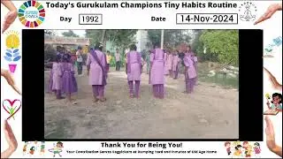 1992 Day Gurukulothsavam Champions Tiny Habits Routine 14 November 2024