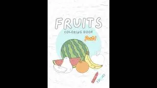 Fruits Coloring Book Worksheet - Part 1 | Free Printable #drawing #coloringbooks