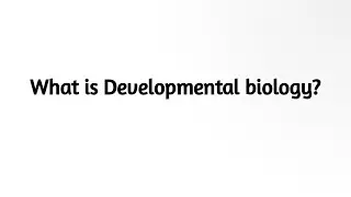 What is Developmental biology ?