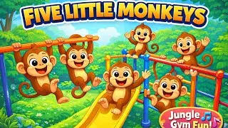 Five Little monkeys| Fun Kids Song | Nursery Rhymes#fivelittlemonkeys#KidsSongs #NurseryRhymes