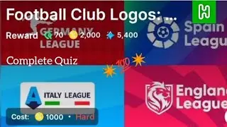 Football Club Logos Ultimate Challenge Quiz | Hich Trivia GK Quiz | Earn in Pound | Football League